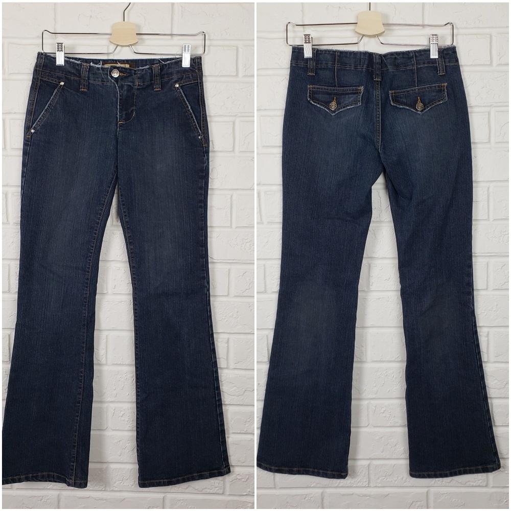 Vintage Bebe Frayed Waist Jeans Size 26